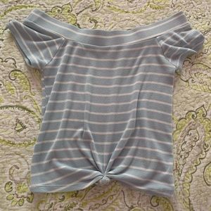 Off the shoulder stripped top
